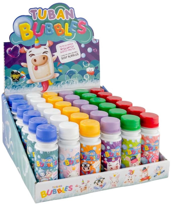 Tuban Tuban - Display Small Soap Bubbles – Mix 36 Pcs. X 60 ML
