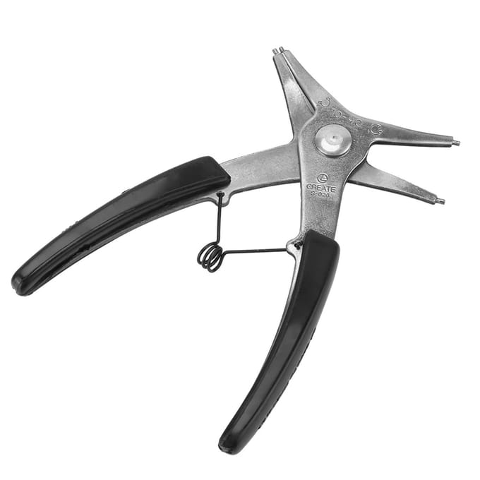 1pc Dual purpose Circlip Pliers Removing Reassembling Tool for Internal and External Snap Ring gray