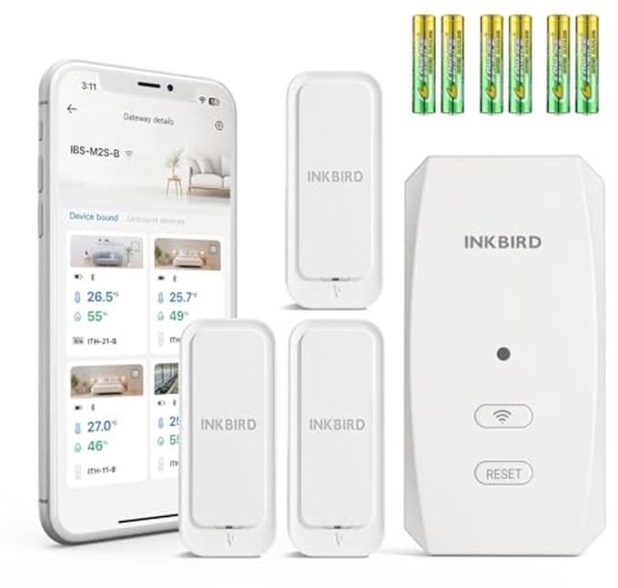Bluetooth Thermometer Hygrometer Set met App-besturing voor Slaapkamers en Huiskamers