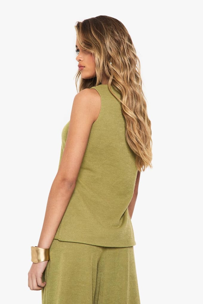 boohoo Dames Textured Button Through Waistcoat | Olijf | Maat: 34