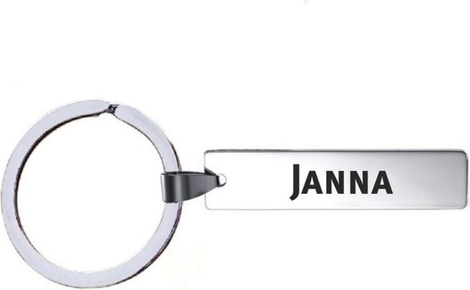 Sleutelhanger Met Naam - Janna - RVS