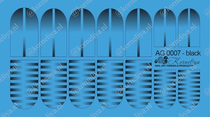 Korneliya Airbrush Waterdecal AG 0007 Black