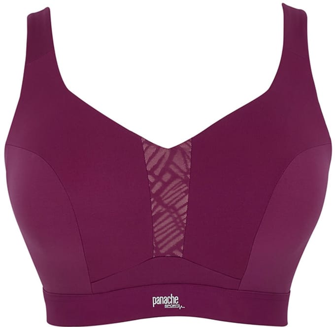 Panache - Endurance Wired Non Padded Sport BH – Berry - 75C