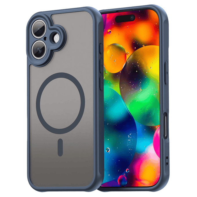 Mocaa Apple iPhone 17 Slim Anti-Shock MagSafe Hoesje Blauw