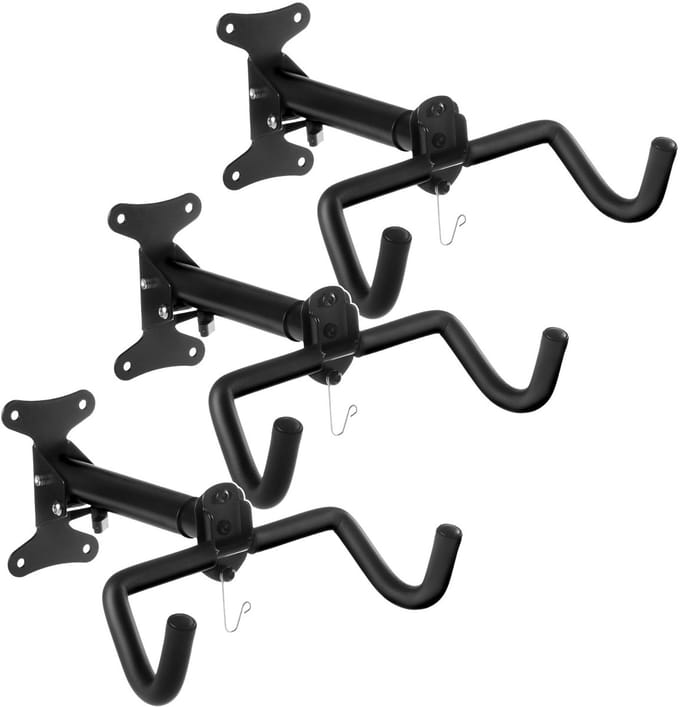 Maclean - Set van 3 stuks Fiets muurbeugel, horizontaal, staal, max. belasting 30kg, MC-484