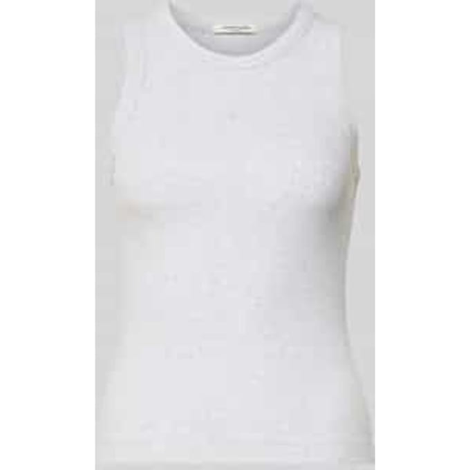 Tanktop in riblook met ronde hals