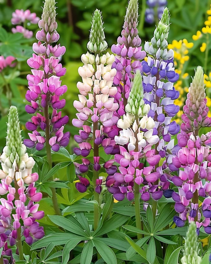 Lupine Zaden Russell's Hybrids Gemengd Lupinus Polyphyllus Meerjarig