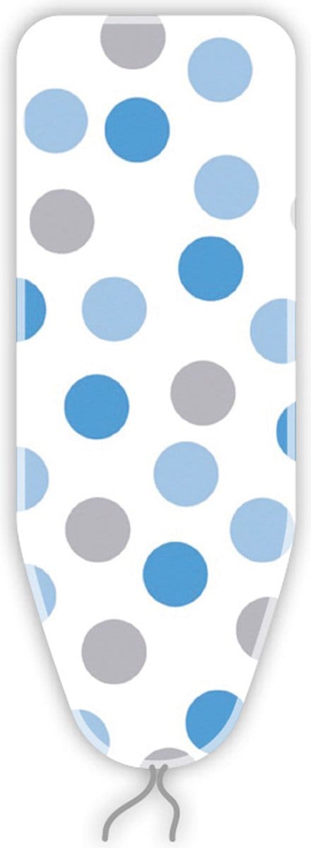 Strijkplankovertrek.nl | Strijkplankhoes - Dots - blauw - 130 x 45 cm - maat M