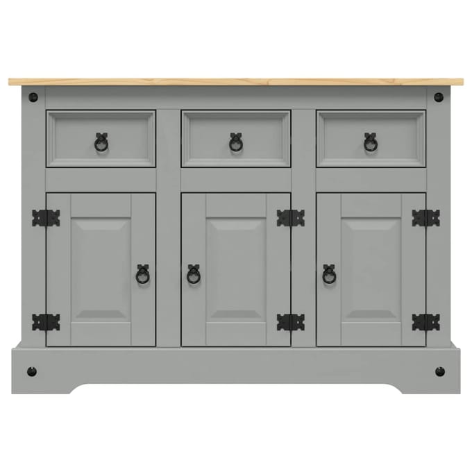 vidaXL - Dressoir - Corona - 112x43x78 - cm - massief - Mexicaans - grenenhout - grijs