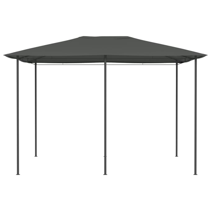vidaXL - Prieel - 160 - g/m² - 3x4x2,6 - m - antracietkleurig