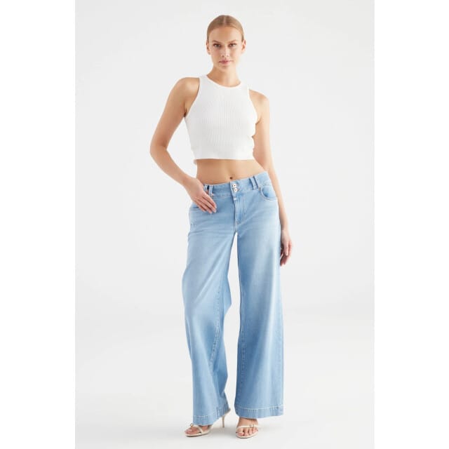 Cup of Joe Carlotta wide leg jeans light blue