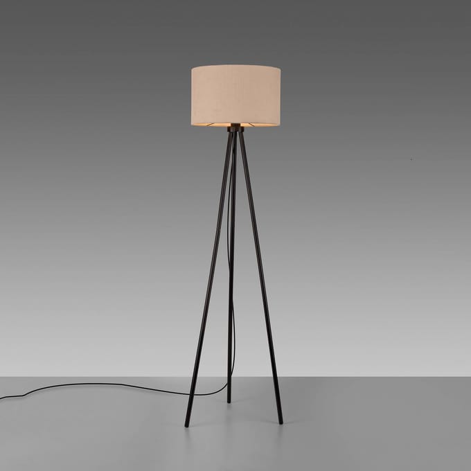 JUST LIGHT. GmbH JUST LIGHT. Vloerlamp Green Duro, textiel, driepoot, beige