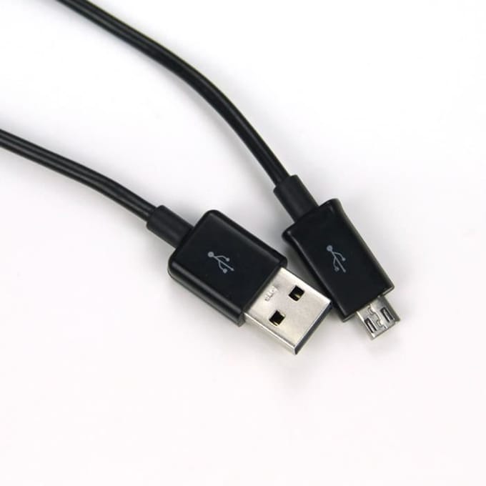 Zwart 1 st. Micro USB-kabel Oplaadkabel Smartphones 1m voor Samsung Galaxy S3 S4 HTC WFR