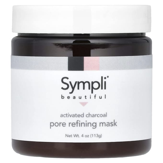 Sympli Beautiful, Masque de beauté au charbon actif affinant les pores, 113 g (113g) black