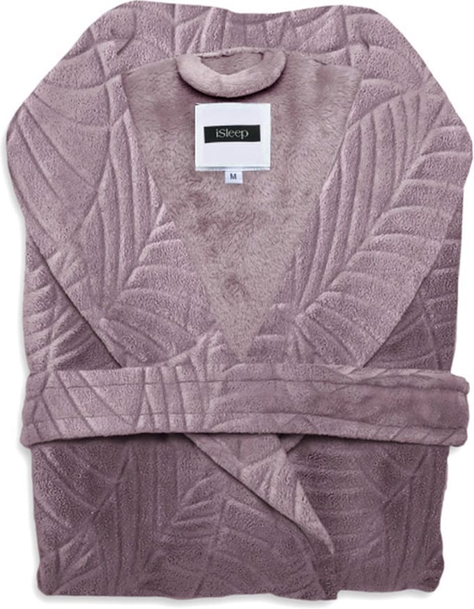 iSleep Leaf Badjas Lang - Maat S - Pale Pink