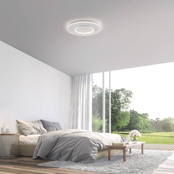 Q-Smart-Home Paul Neuhaus SMART+ plafondlamp Q-Kalina, wit, Ø 50 cm