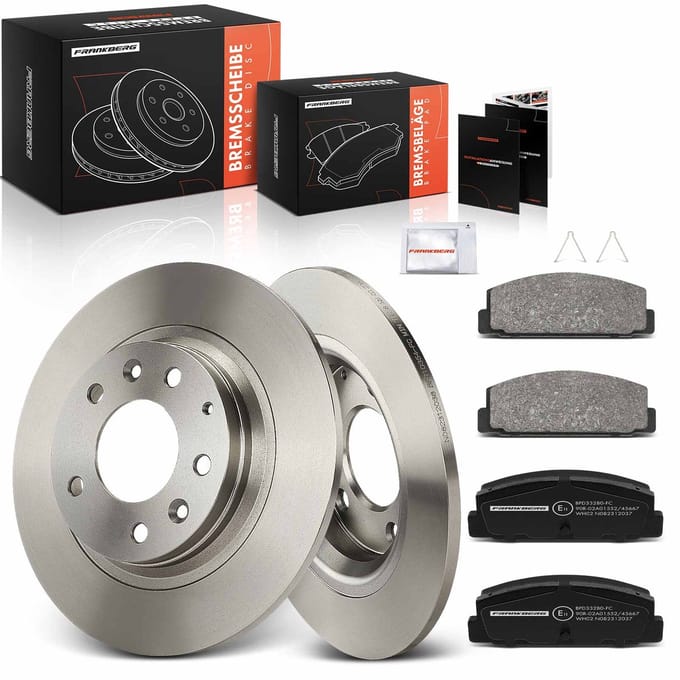 Frankberg 2x Remschijven 4x Remblokken Achteras voor Mazda