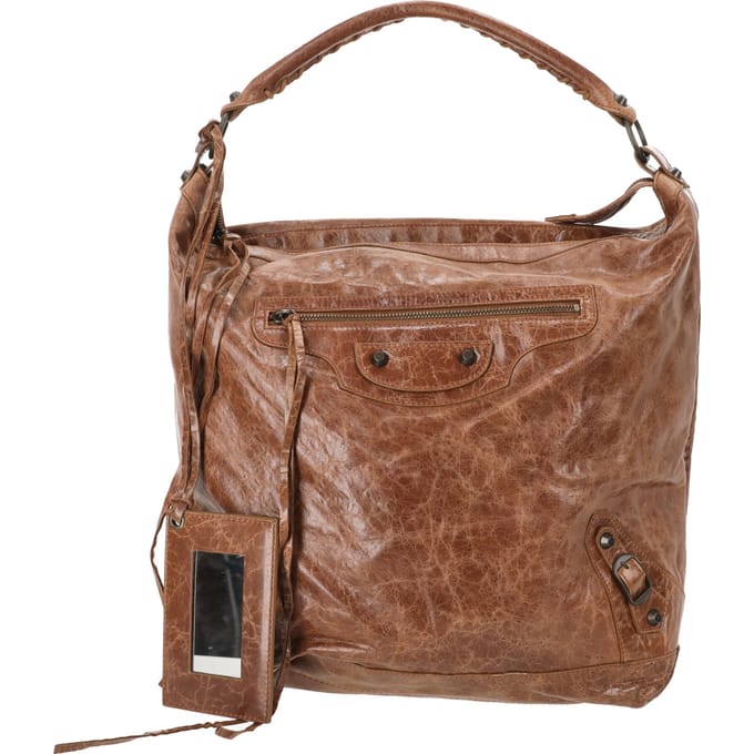 Balenciaga Arena Classic Day Bag in bruin lamsleer