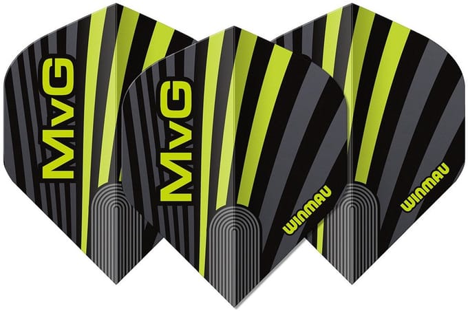 Winmau Michael van Gerwen Prism Delta Grey Green MVG - Dart Flights