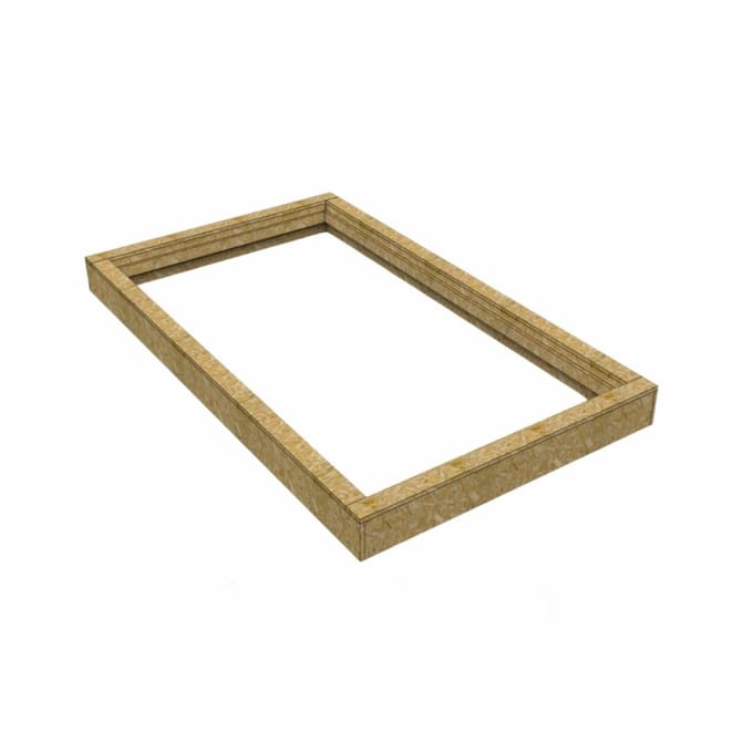 OSB geïsoleerde opstand voor dakraam voor schuin dak 120 x 200 cm