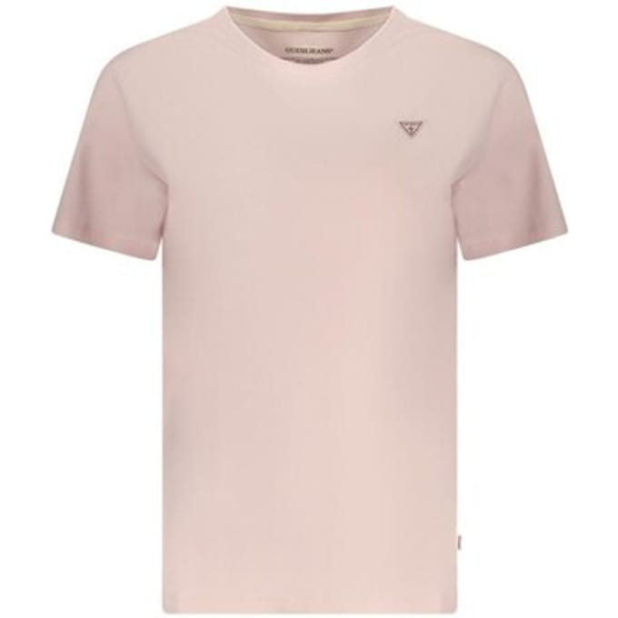 Guess Jeans Rosa Katoenen Dames T-Shirt