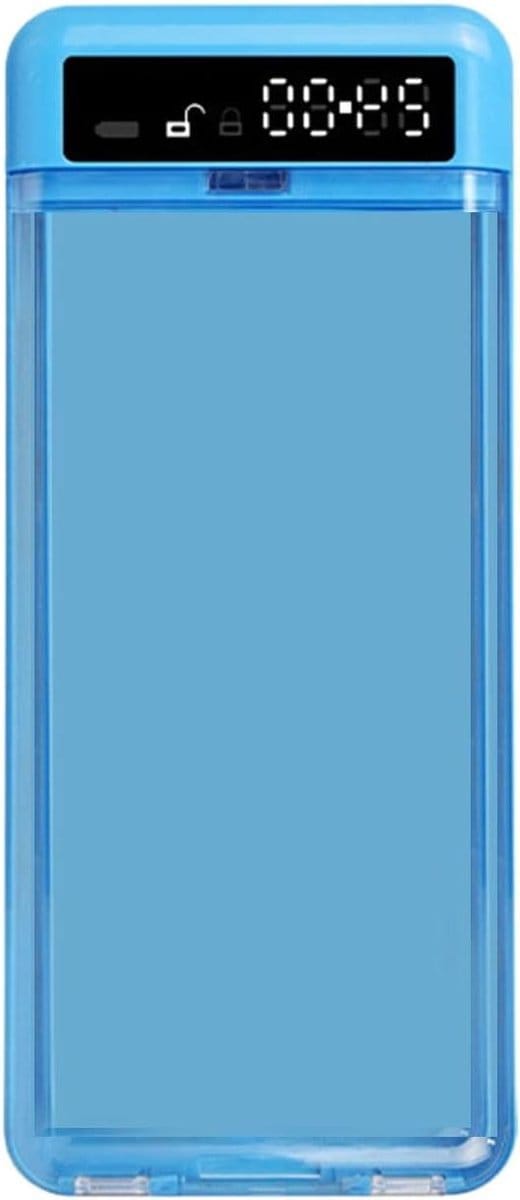 Timer Lock Box - Apparaat Lock Box - Gewoontevorming Bevorderen - Draagbaar Elektronisch Ontwerp - 3D x 10B cm - Blauw