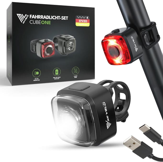 Oplaadbare Waterdichte Fietslamp met StVZO Goedkeuring - LED Achterlicht voor Fiets
