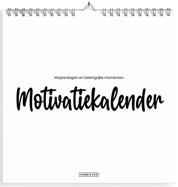 Fabrikten Verjaardagskalender Motivatie - 21 x 21 cm - Teksten