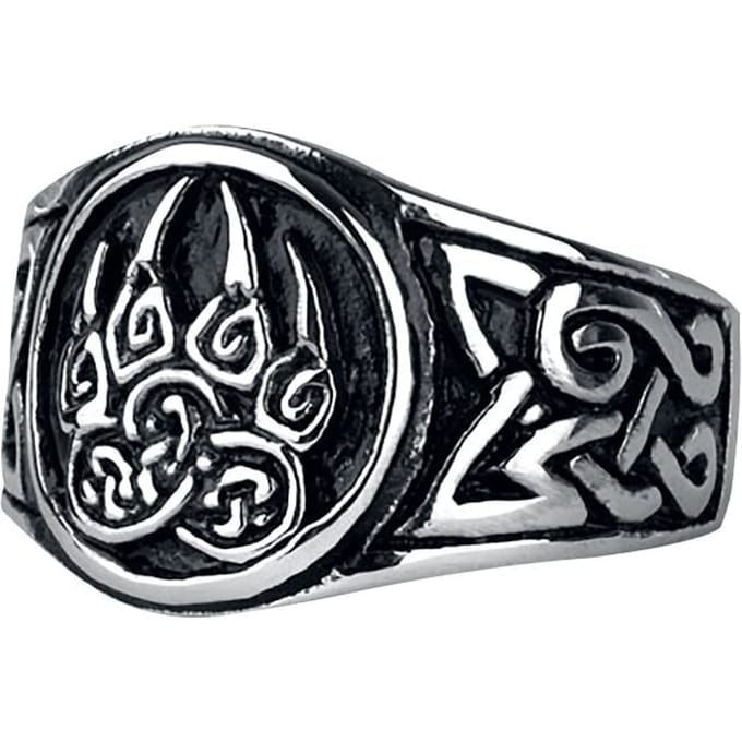 etNox hard and heavy Ring - Bärentatze - voor Mannen - zilverkleurig