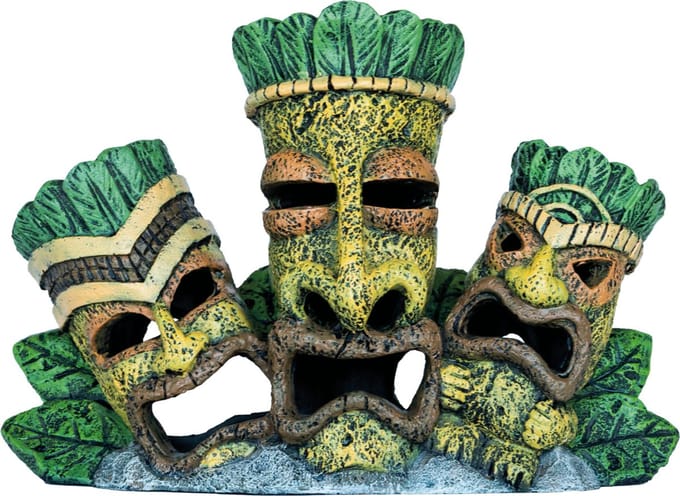 Superfish Deco Tiki Triple - Aquarium - Ornament - 23x10x16 cm Bruin