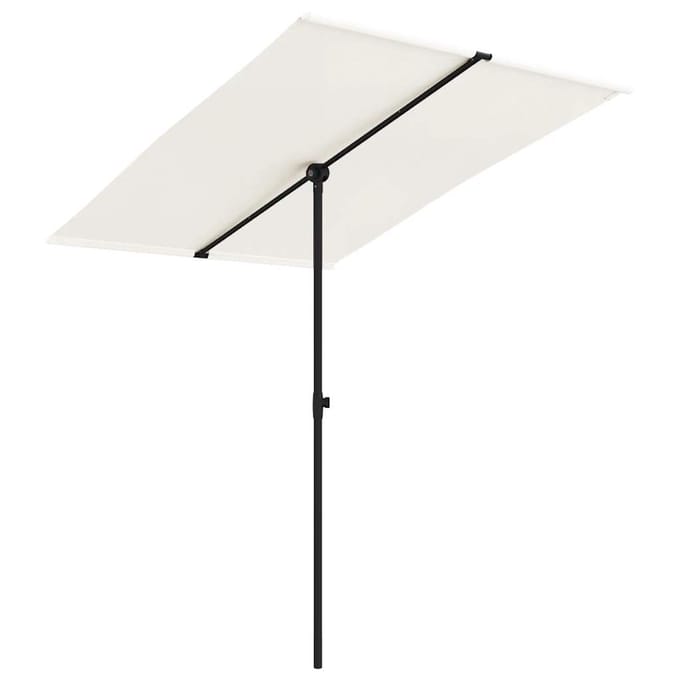 vidaXL - Parasol - met - aluminium - paal - 2x1,5 - m - zandwit