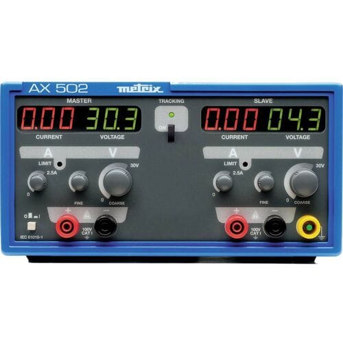 Metrix AX 502 Labvoeding, regelbaar 0 - 30 0 - 2.5 A Zonder ventilator Aantal uitgangen: 2 x