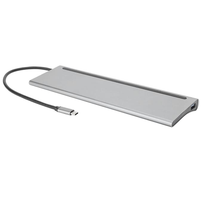 11 In 1 Hub Type‑C Uitbreidingsdock USB3.1 naar HDMI Kaartlezer Multifunctionele Adapter gray