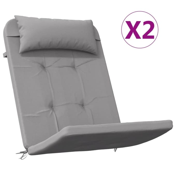 vidaXL - Stoelkussens - 2 - st - Adirondack - oxford - stof - grijs