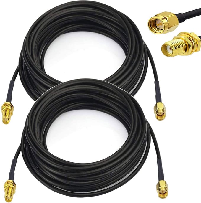 Dailygoody - Sma Kabel 3m X 2 - Wifi Antenne Extensie Kabel Rg174