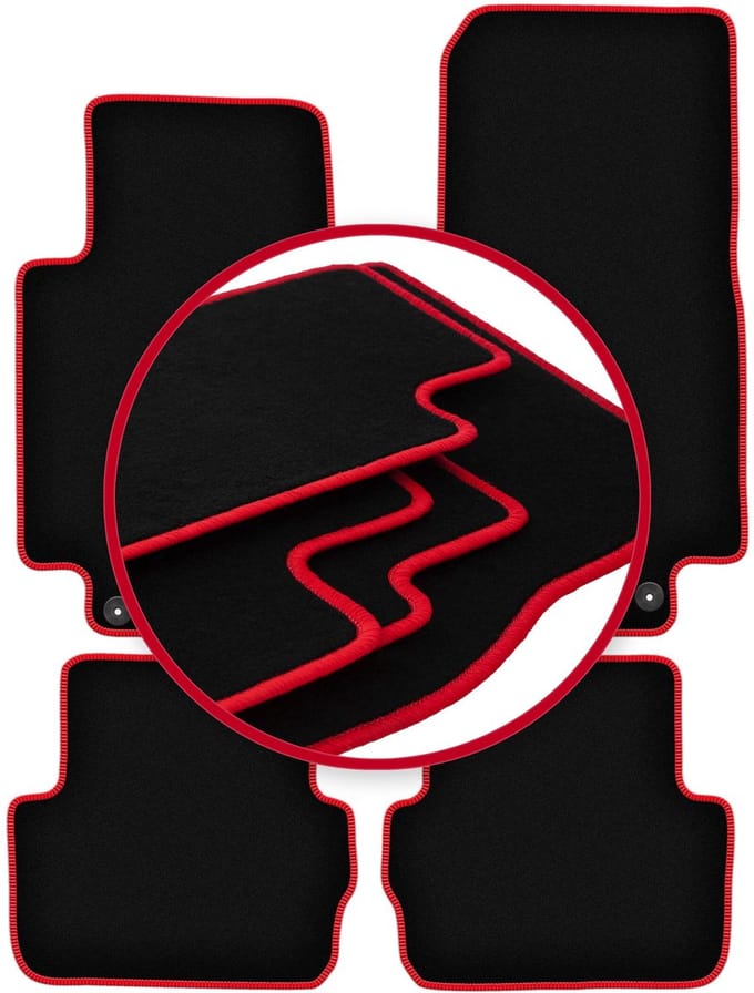 CARLUX-RED automatten voor: Jaguar S-Type X204 sedan (2002-2008)