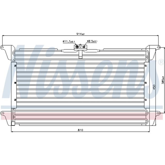 Condensator, airconditioning NISSENS 94539
