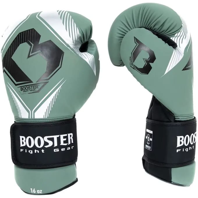 Booster Kickboks Scheenbeschermers Bangkok - Groen/Zilver Maat M