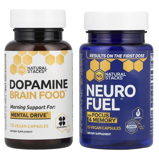 Natural Stacks, Focus Stack, 2 verpakkingen, 15 plantaardige capsules