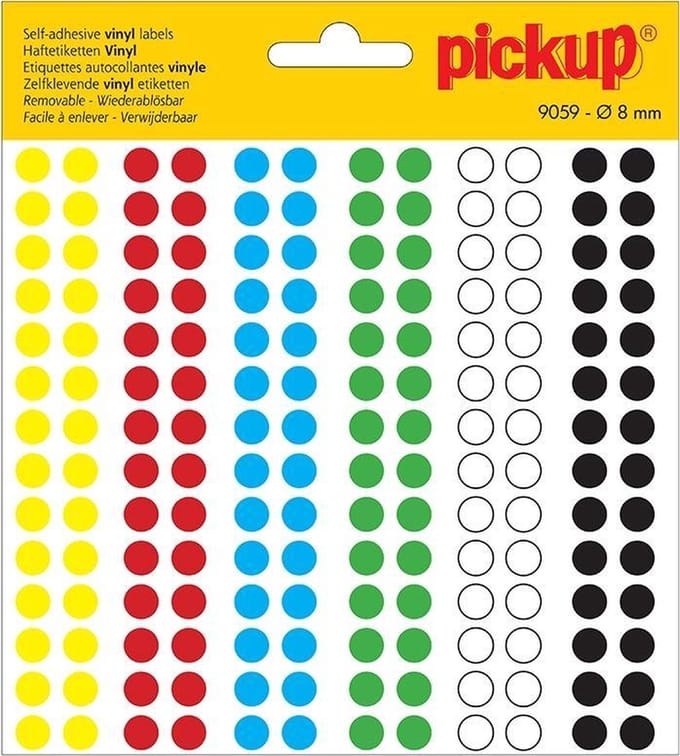 Pickup Stippen vinyl 8 mm 6 kleuren - 9059