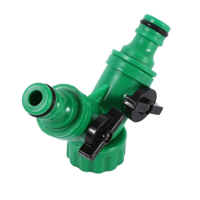 1 Stuks 3-Weg Adapter Y-Connector Adapter Schakelaar Tuinbewatering Druppelirrigatie Slang Pijp 3/4 black