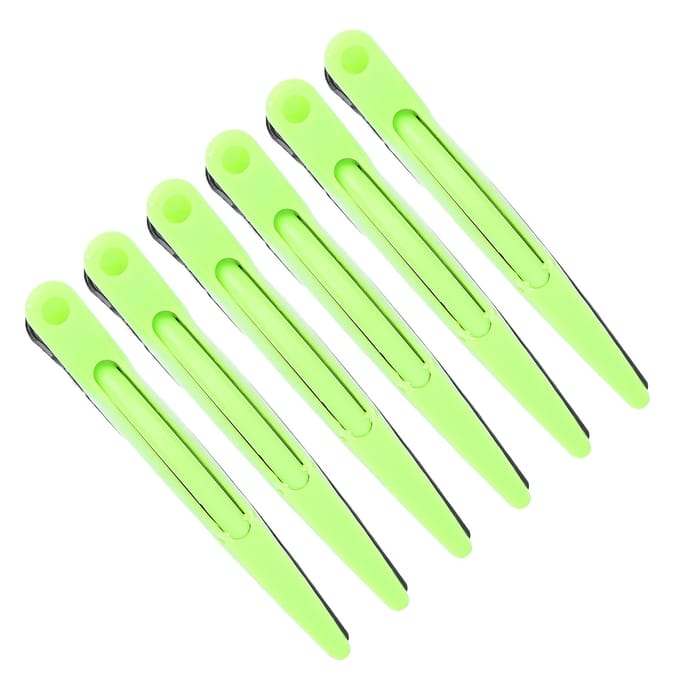 6 stuks haarstylingclip haar permanenten verven sectioneren eendenbekclip voor kapper kapsalon groen groen