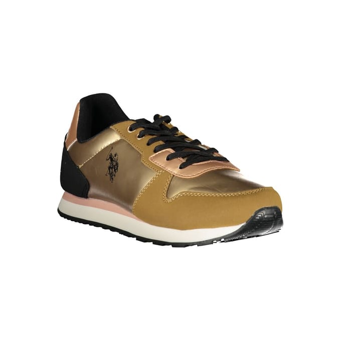 Metallic Lage Sneakers Roségoud Stijl