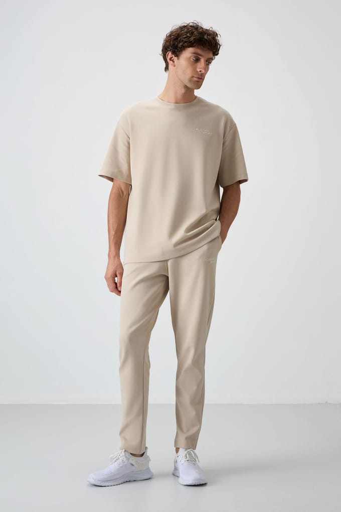 Heren Oversized Katoen-polyester Actieve Set