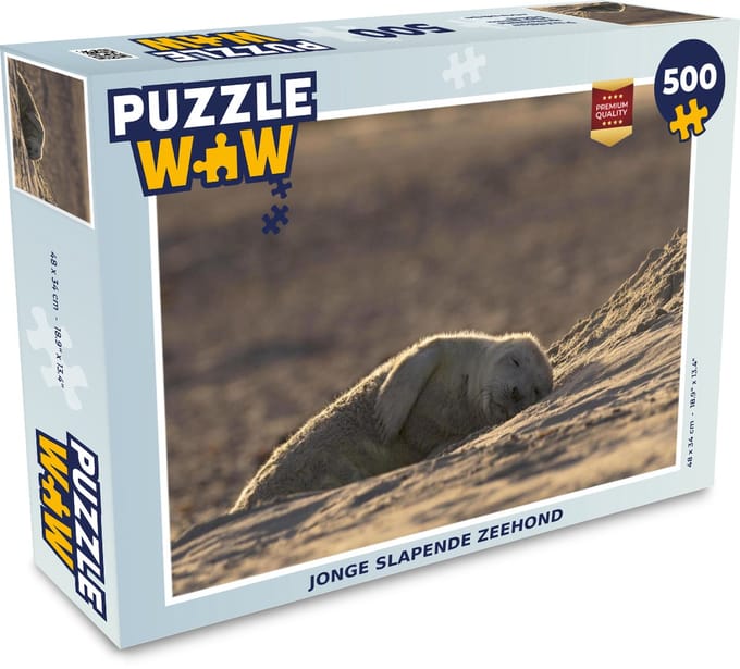 Puzzel Zeehond - Slaap - Strand - Legpuzzel - Puzzel 500 stukjes