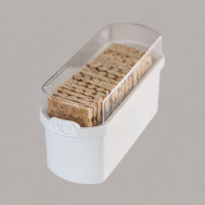 JQ Liv Cracker Bewaardoos Wit - 100% luchtdicht - Altijd verse crackers! - Knackebrood -