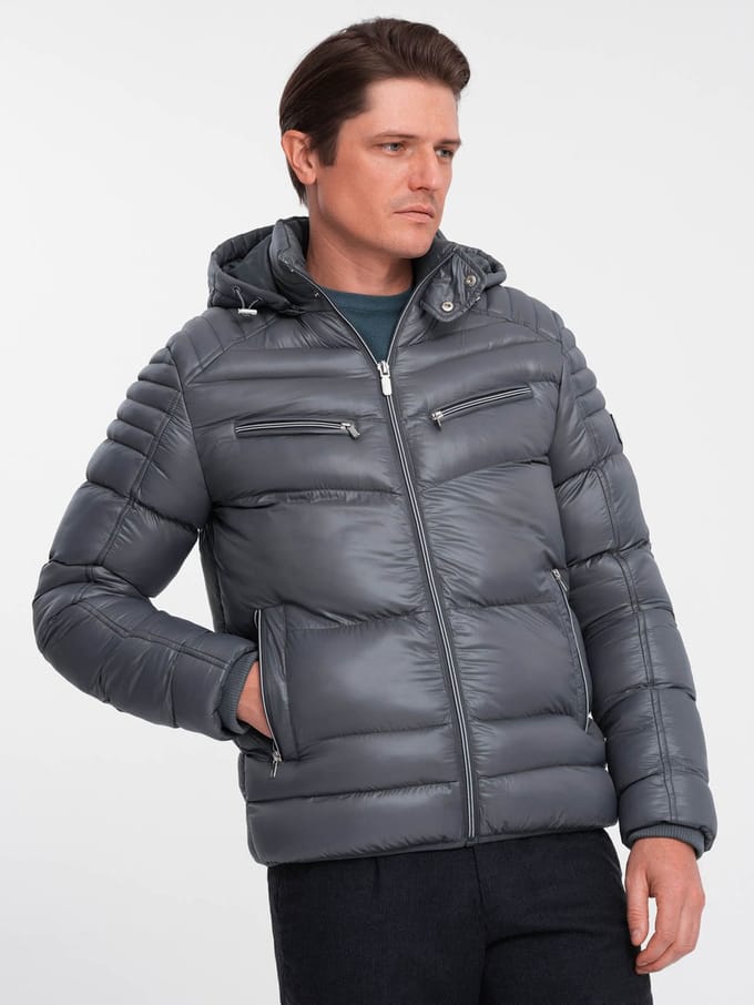 OMBRE Jas - Polyamide - Lange Mouw - Rits Grafiet L