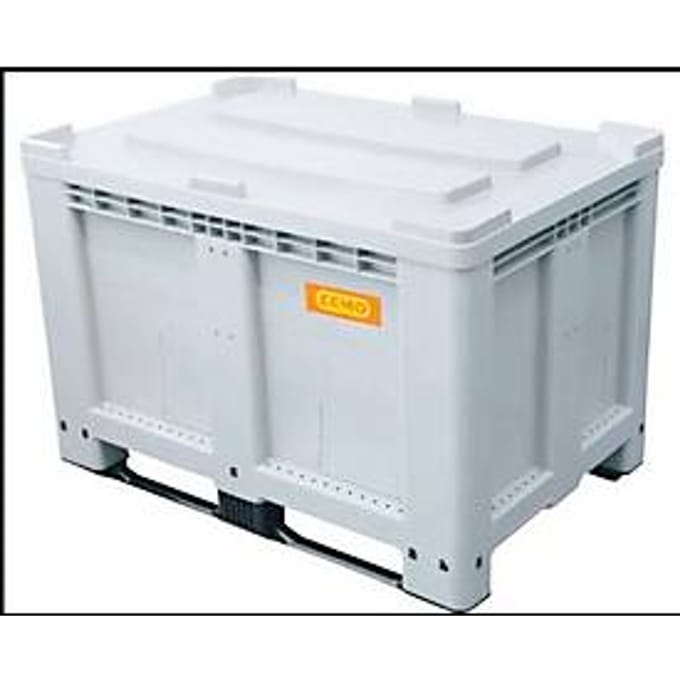 Deksel Cemo, voor logistieke box 525 l, voedselveilig, polyethyleen, grijs