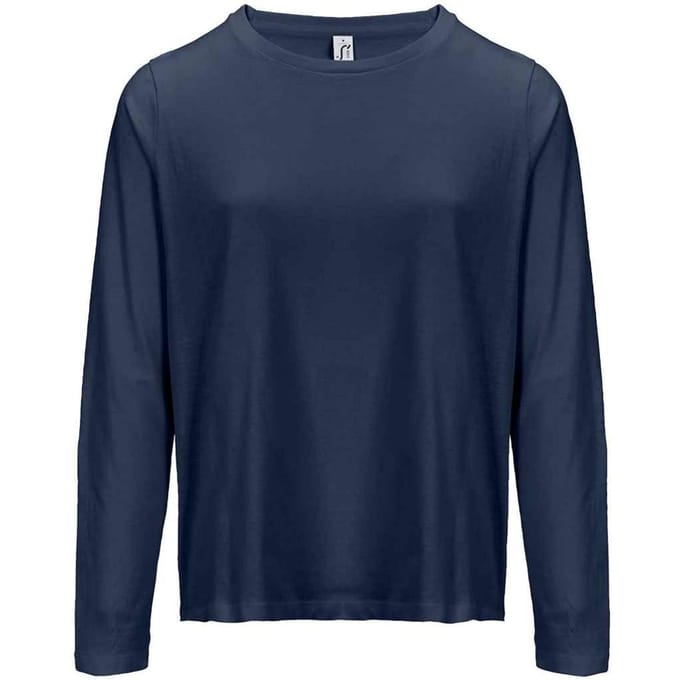 SOLS Dames/Dames Monarch T-shirt met lange mouwen (Marine)