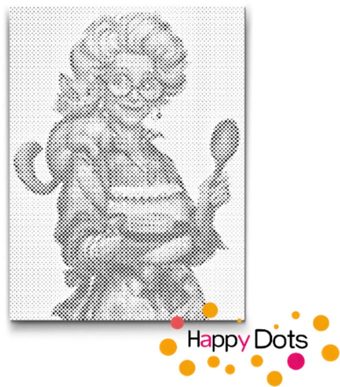 HappyDots DOT Painting Gekke oma's 06 - 60x80cm